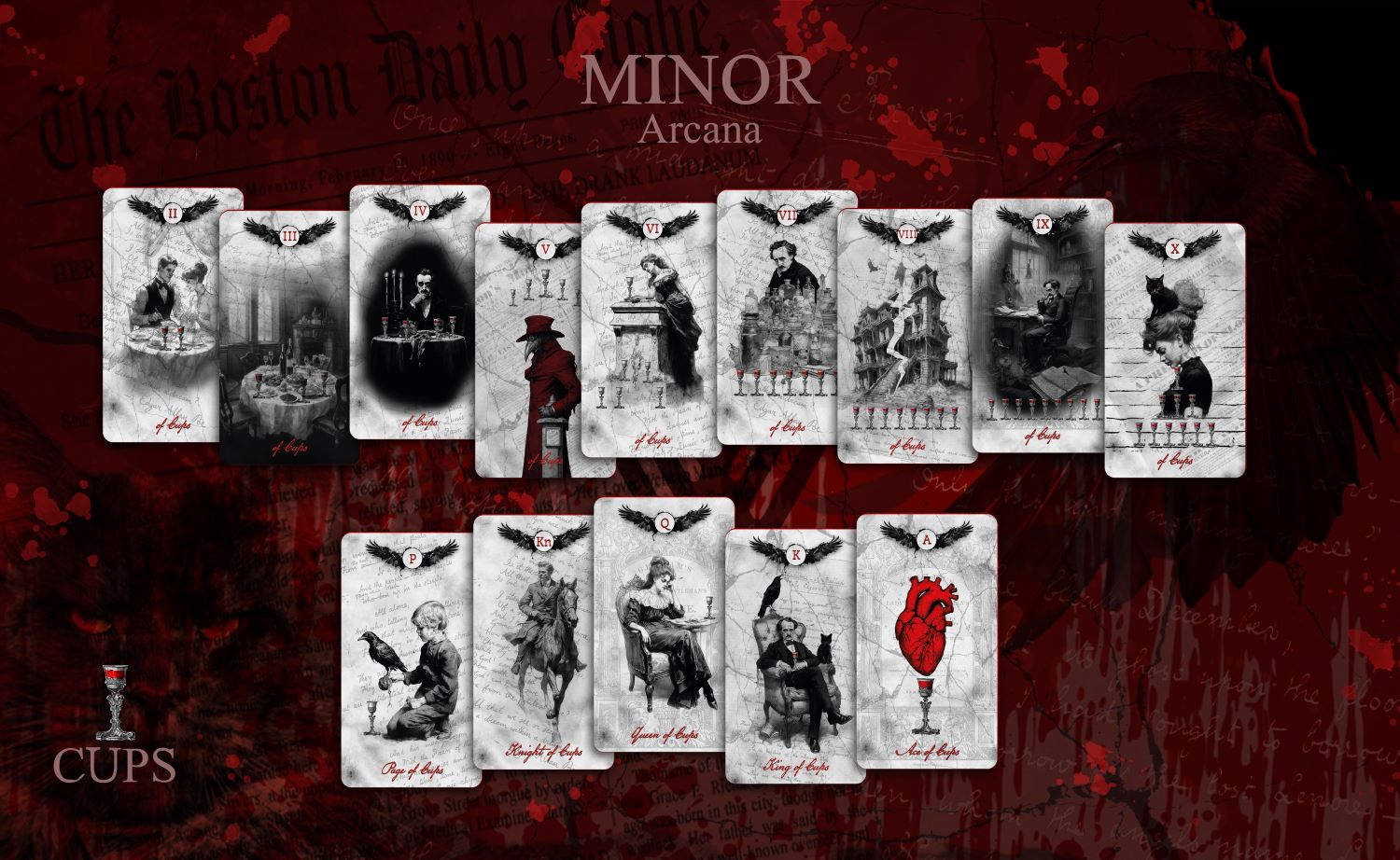 Set of tarot cards titled &