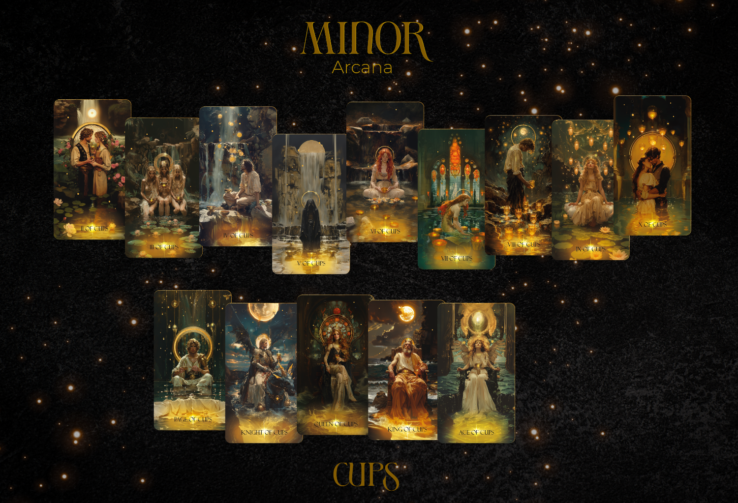 ART NOUVEAU MAGIC_MINOR ARCANA CARDS PREVIEW CUPS