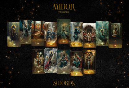 ART NOUVEAU MAGIC_MINOR ARCANA CARDS PREVIEW SWORDS