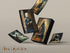 Set of artistic cards with fantasy-themed illustrations on a beige background