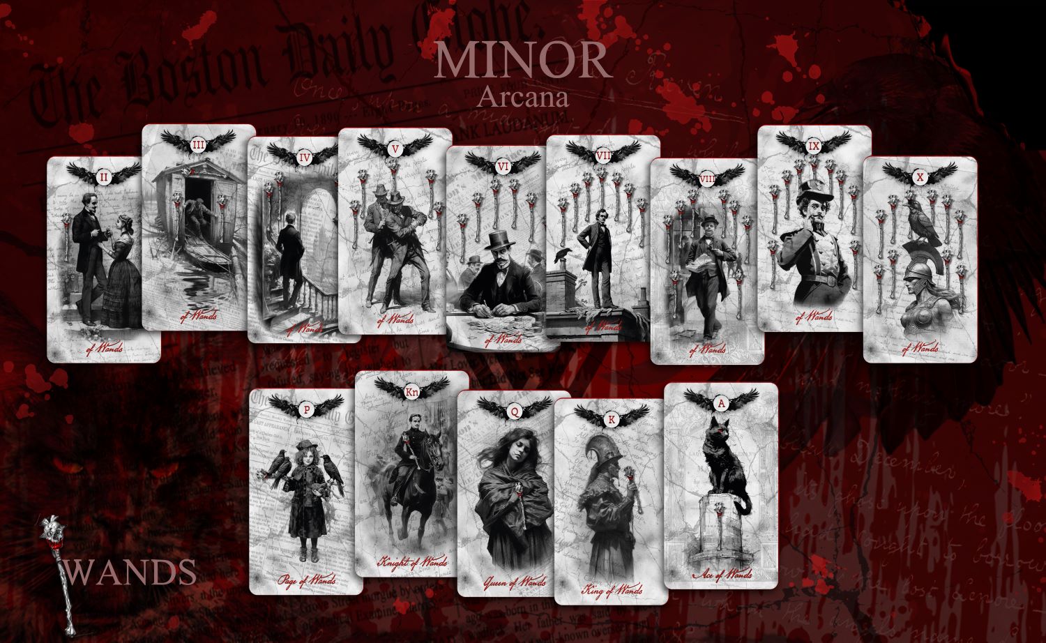 Set of tarot cards titled &