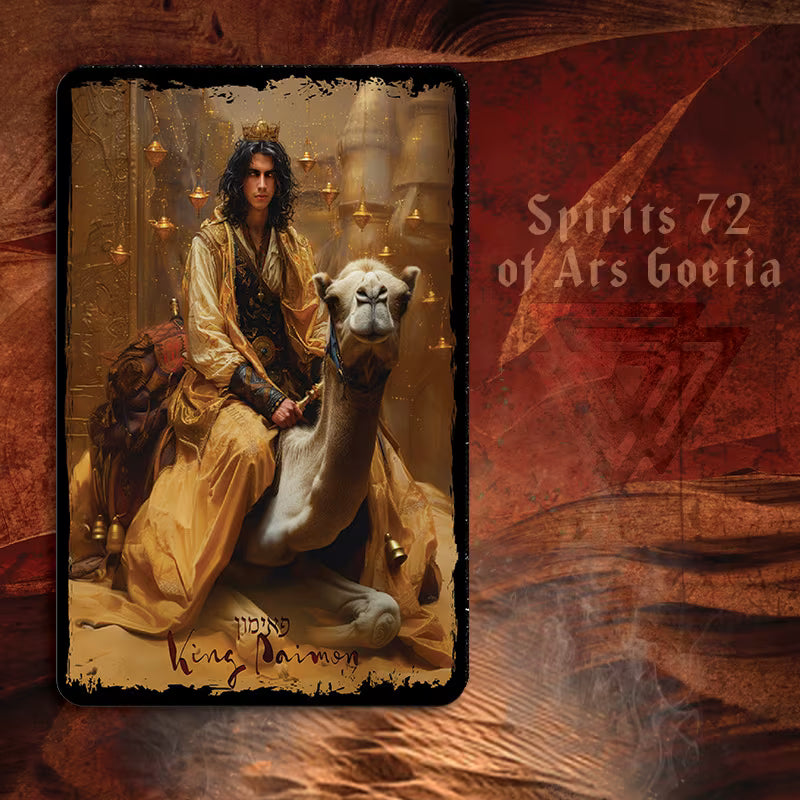 Card featuring a person on a camel with &